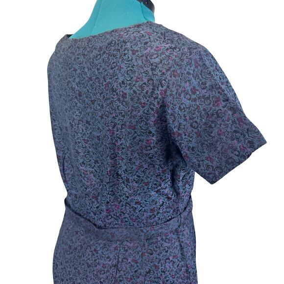 1950s Plus Size Iridescent Brocade Sheath Dress – Vintage Size 22 Work & Evening - Picture 11 of 16